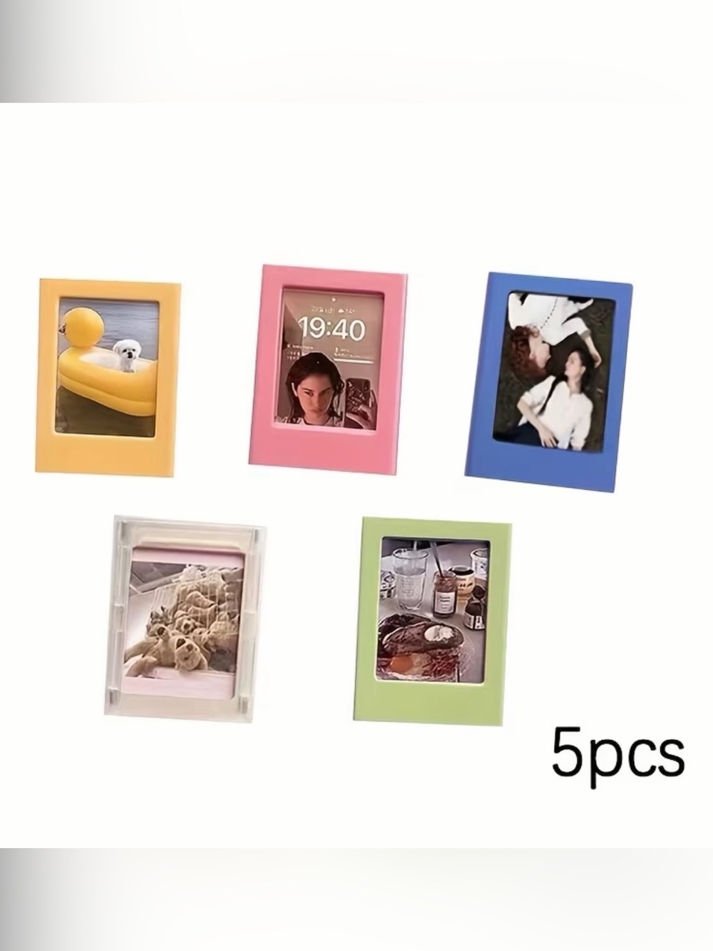 Set of 5 Colorful Mini Magnetic Photo Frames